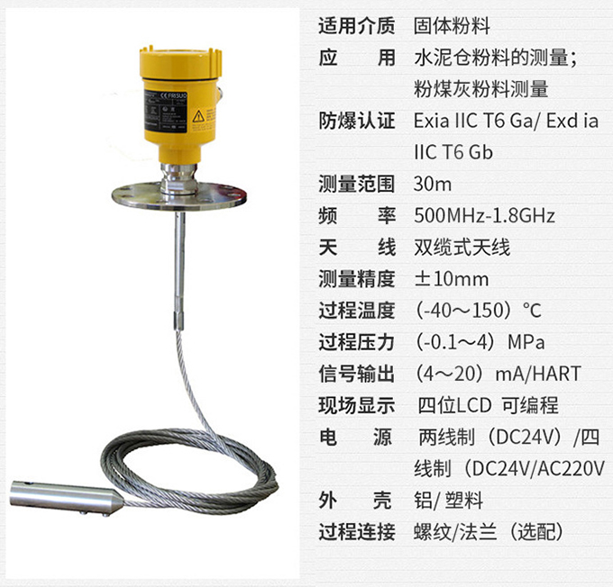 雷达水位计RD712技术参数表图